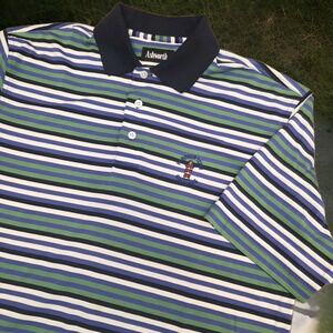 Harbour Town Golf Links Ashworth Striped Polo Shirt - M